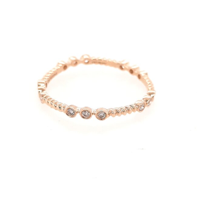 Diamond (0.15 ctw) stackable band 14k yellow gold