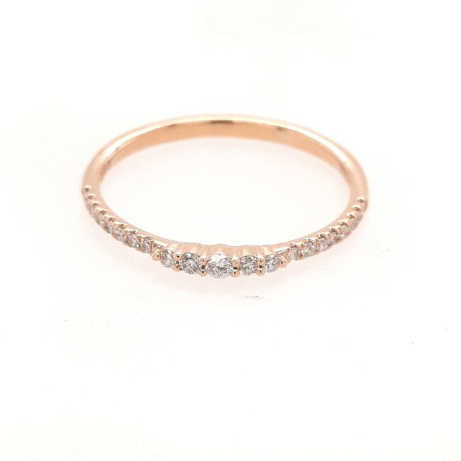 Diamond (0.15 ctw) stackable band 14k yellow gold