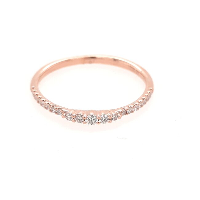 Diamond (0.15 ctw) stackable band 14k rose  gold