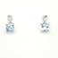 Aquamarine (1.53 ctw) & diamond (0.06ctw) earrings 14k white gold