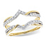 Diamond (0.50 ctw) chevron ring guard 14k yellow gold