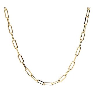 18" 18k yellow gold paperclip chain 5.63 gr