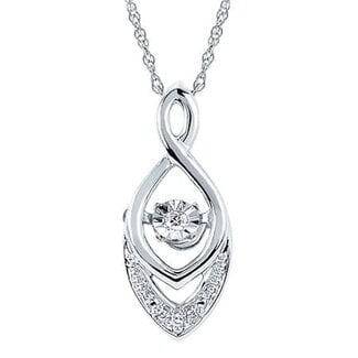 Diamond (0.03ctw) shimmering pendant, sterling silver