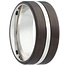 8mm cobalt flat high polish finish center w/ carbon fiber overlays sz 11.5