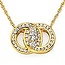 Diamond (0.50 ctw) marriage symbol 14k yellow gold