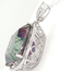 Mystic topaz (43.99 ct) & diamond (0.07 ctw) square pendant 14k white gold