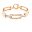 7" Diamond (0.80 ctw) rectangle link bracelet 14k yellow gold