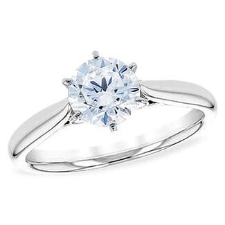 Diamond (0.04 ctw) solitaire setting, 14k white gold 3.8 gr