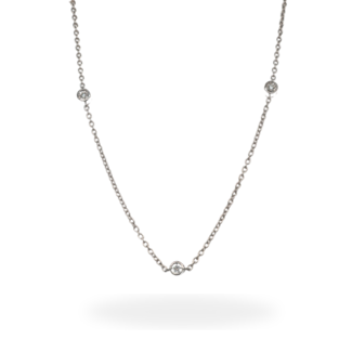 Diamond (0.50 ctw) by the yard necklace 14k white gold