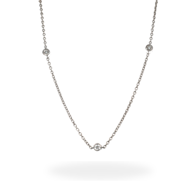 Diamond (0.50 ctw) by the yard necklace 14k white gold