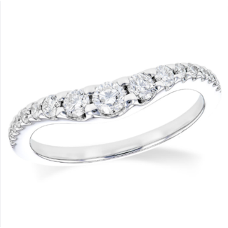 Diamond (0.50 ctw) contoured enhancer 14k white gold