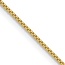 22" 14k yellow gold box adjustable chain 0.88 mm 3.3 gr