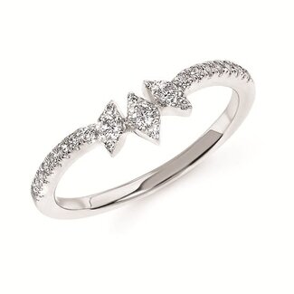 Diamond (1/5ctw) marquise-look band, 14k white gold