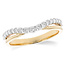 Diamond (0.33 ctw) contour band 14k white & yellow gold 2.9 gr