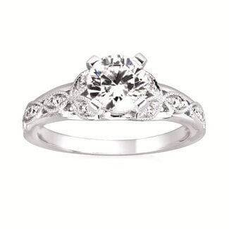 Diamond (0.14 ctw) infinity bridal setting 14k white gold