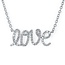 Diamond (0.14 ctw) cursive "love" necklace 14k white gold