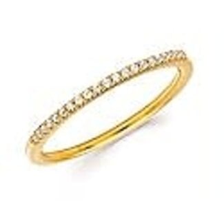 Diamond (0.09 ctw) stackable band 14k yellow gold