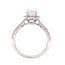 Diamond (0.50 ctw) halo with scalloped edge setting CZ ctr 14k white gold 2.9 gr