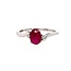 Ladies ruby and diamond ring 14k white gold