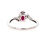 Ladies ruby and diamond ring 14k white gold