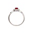 Ladies ruby and diamond ring 14k white gold