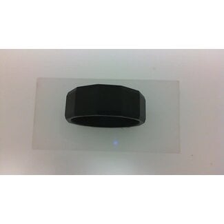 Tungsten black beveled edge, size 10