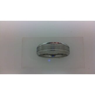 Titanium round edge  band, size 10