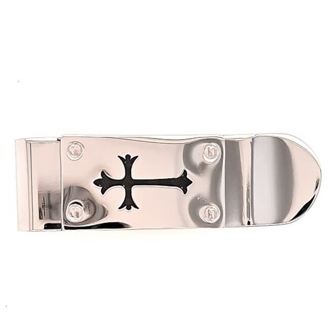 GNTS SS/CARBON FIBER CROSS MONEY CLIP (11/18)