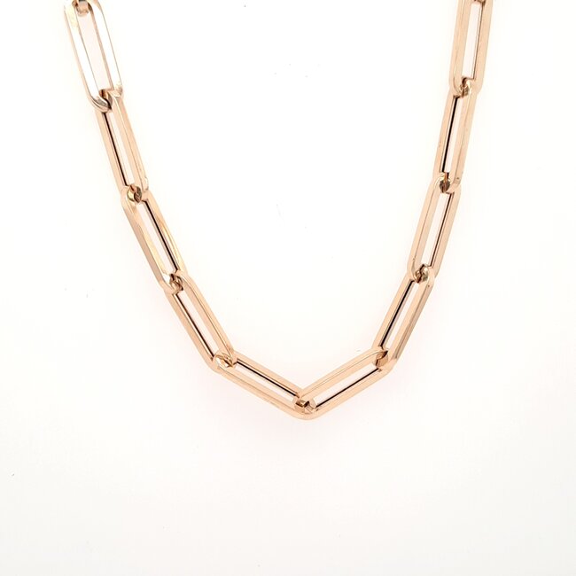18" Paperclip chain, 14k yellow gold 8.0g