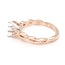 Diamond (0.04ctw) petite twisted bridal setting, 14k yellow gold 3.4 gr