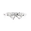 Diamond (0.04ctw) petite twisted bridal setting, 14k white gold 3.2 gr