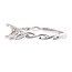 Diamond (0.04ctw) petite twisted bridal setting, 14k white gold 3.2 gr