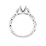 Diamond (0.04ctw) petite twisted bridal setting, 14k white gold 3.2 gr