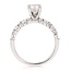 2-row diamond (0.60 ctw) setting CZ ctr 14k white gold 2.8 gr