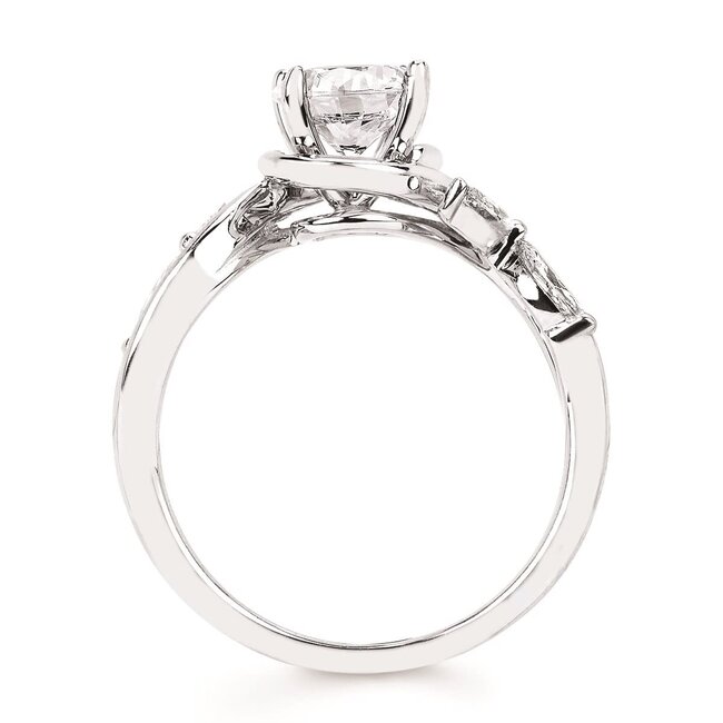 Diamond (0.33 ctw) marquise accented setting, 14k white gold 3.4 gr