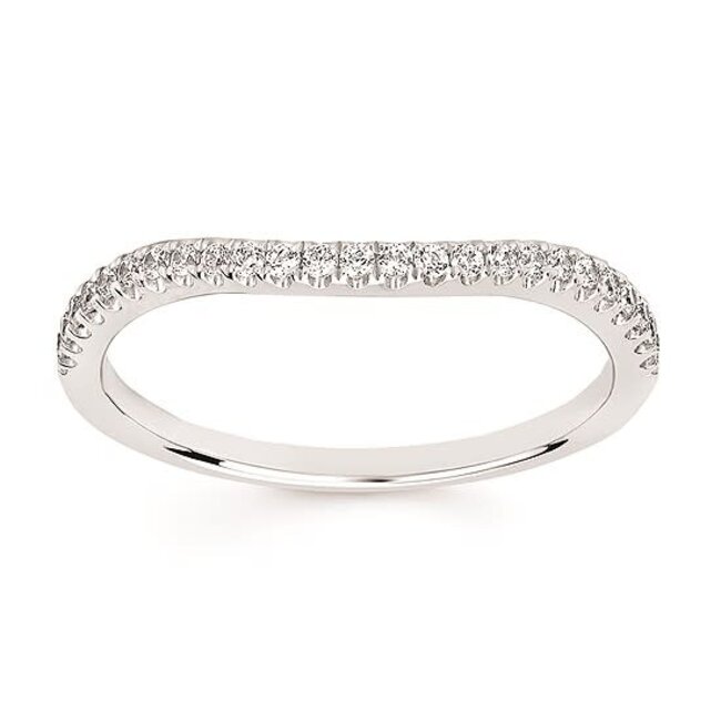 Diamond (0.16 ctw) contour band 14k white gold