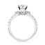 Diamond (0.51 ctw, cz center) setting, 14k white gold 3.5 gr