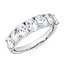 Diamond (1.50 ctw) oval band, 14k white gold 3.7 gr
