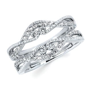 Diamond (0.33 ctw) bridal wrap 14k white gold