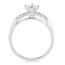 Diamond (0.14 ctw) bridal semi mount 14k white gold 3.0 gr