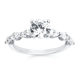 Diamond (0.75 CTW) bridal setting 14k white gold 2.4 gr