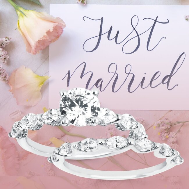 Diamond (0.75 CTW) bridal setting 14k white gold 2.4 gr