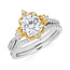 1/5 Ctw. Diamond Semi Mount  in 14K yellow and white gold 3.7 gr