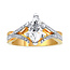 Diamond ( 1/5 ctw) marquise setting 14k yellow gold 4.7 gr