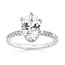 Diamond (0.25 ctw/CZ ctr) Oval with hidden halo setting 14k white gold