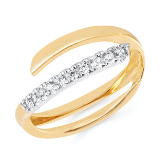 Diamond (1/5 ctw) bridal insert 14k yellow gold 3.8 gr