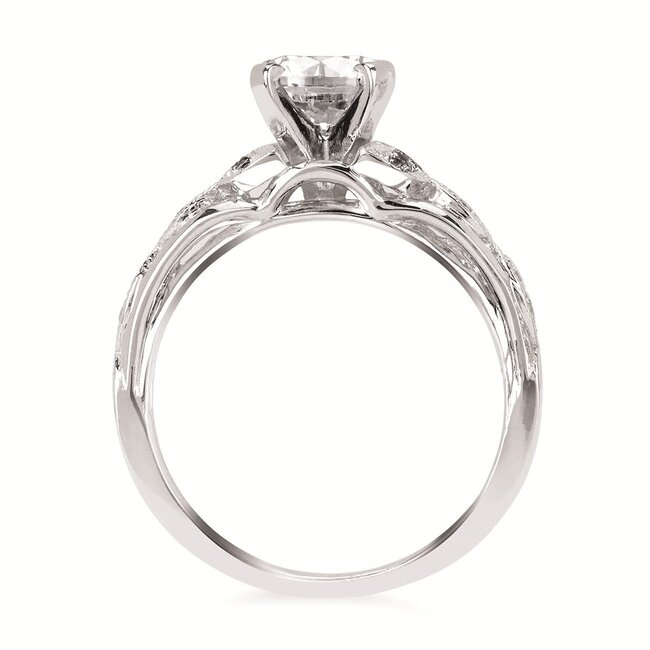 Diamond (0.14 ctw) infinity bridal setting 14k white gold 3.3 gr