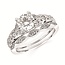 Diamond (0.14 ctw) infinity bridal setting 14k white gold 3.3 gr