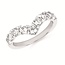 Diamond (1.0 ctw) chevron contour band 14k white gold