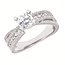 Diamond (0.50 ctw) 3 row crossover bridal setting 14k white gold